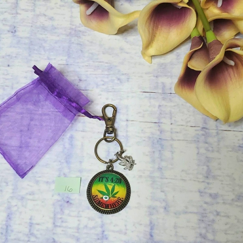 Handmade Leaf Keychain